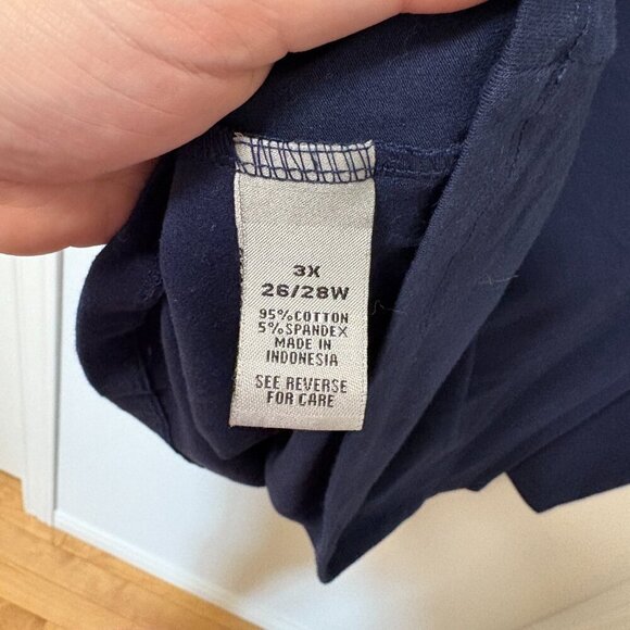 Catherines Suprema Collection Navy Blue Sleeveless Tank Top 3X - Picture 6 of 7